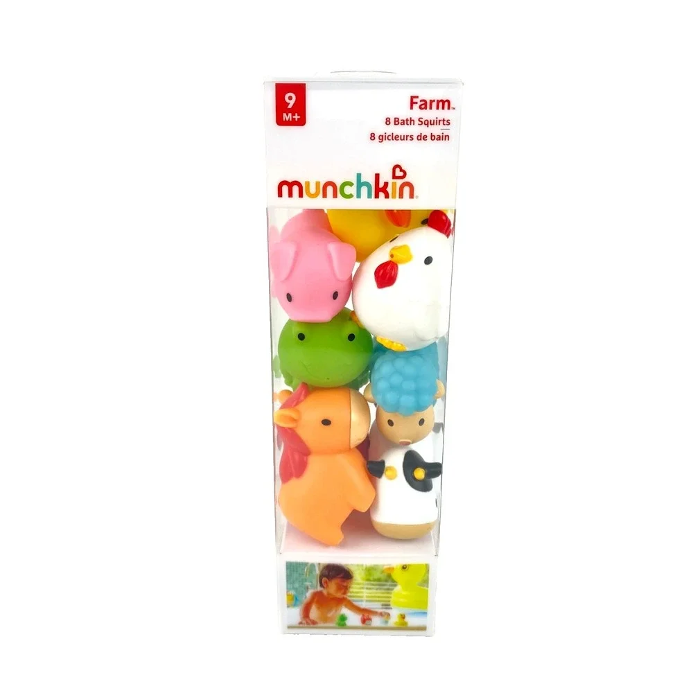 NEW Munchkin Farm Bath Squirts 8-Pack • 9M+ Baby Bath Toys Float & Squirt - Fun